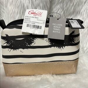 Stella & Max Black and White Cosmetic Bags Structured Design